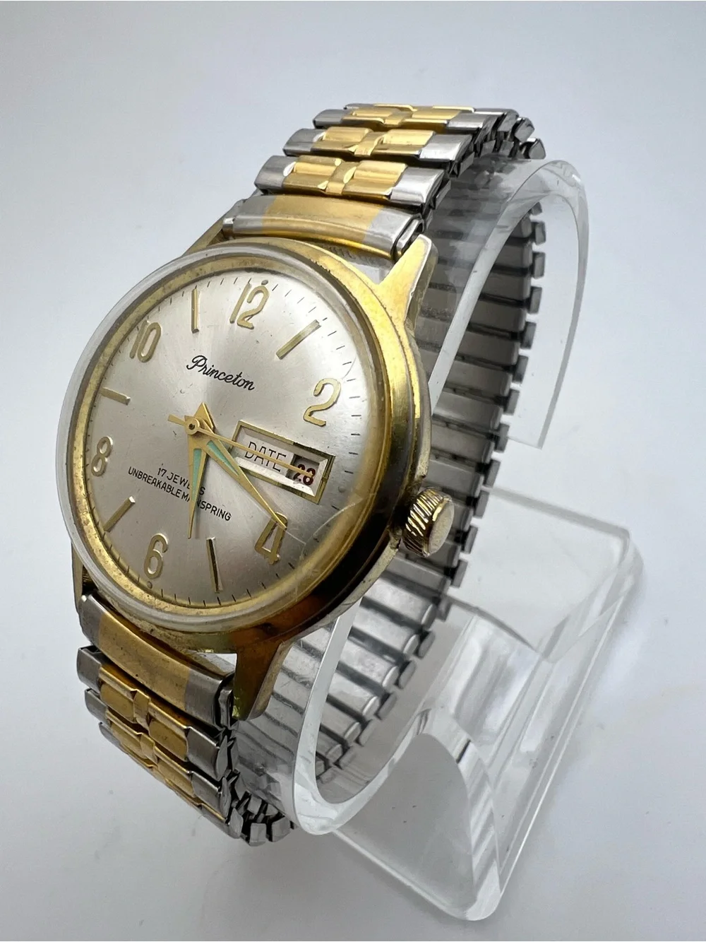 Princeton Two-Tone Date Watch in Gold & Silver
